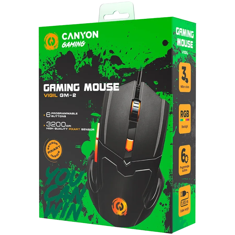 Canyon Mouse Vigil GM-2 RGB 6buttons Wired - Black