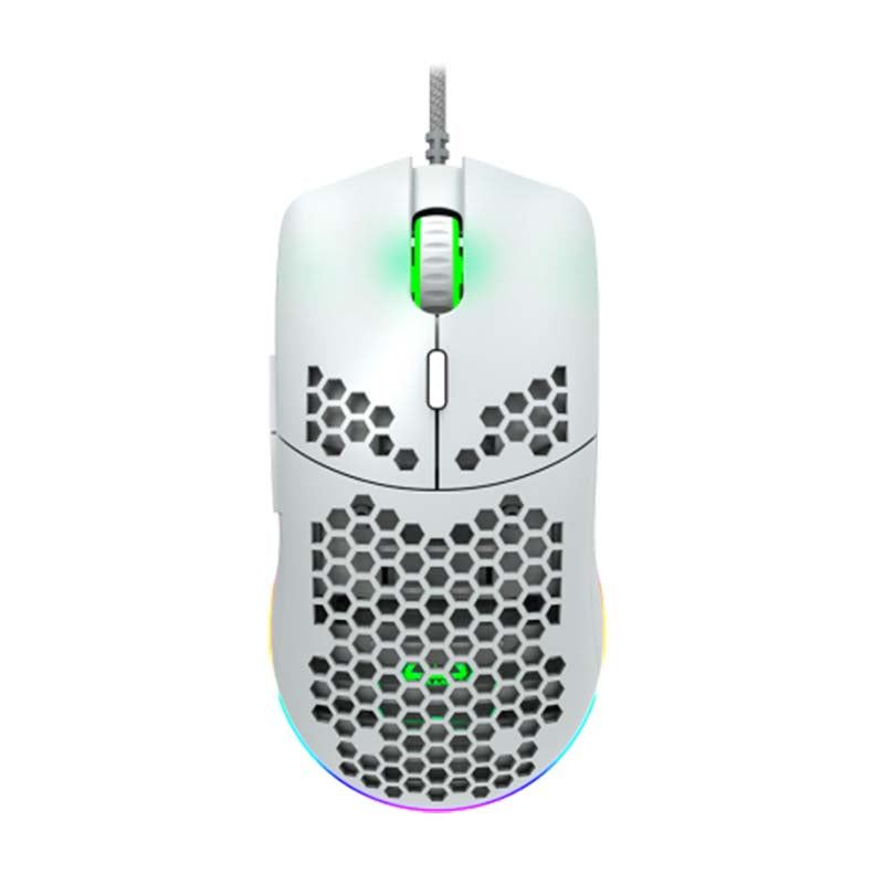 Canyon Puncher Wired Gaming Mouse With RGB Lights - White