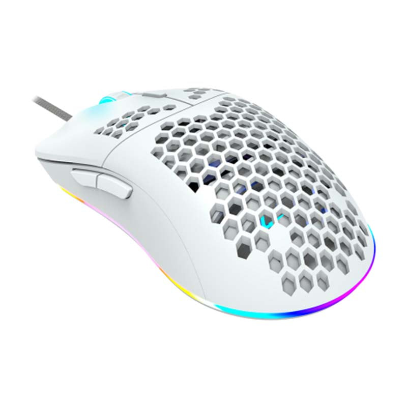 Canyon Puncher Wired Gaming Mouse With RGB Lights - White