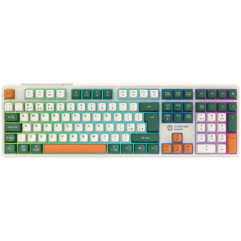 Canyon Keyboard Shadder GKW-11 Mech RGB UK/US Wireless - White