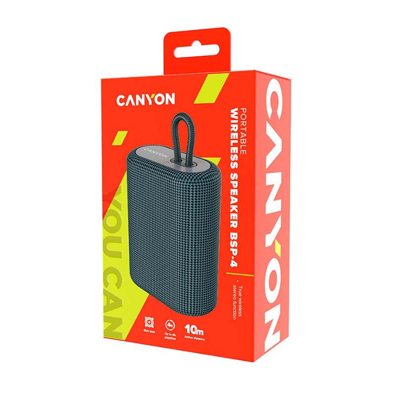 Canyon BSP-4 5W Wireless Bluetooth Speaker - Dark Grey