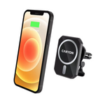 Canyon Magnetic Car Holder + Wireless Charger - Black