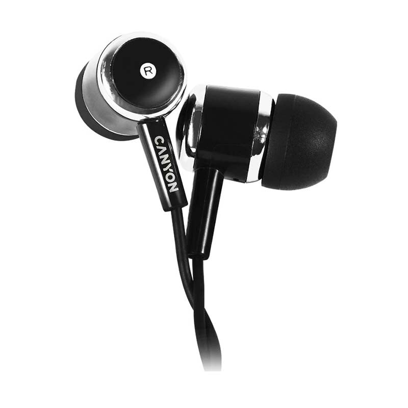 Canyon EPM-01 Wired Earbuds with Mic 1.2m - Black