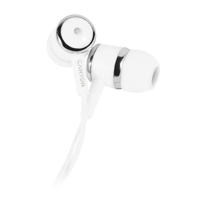 Canyon EPM-01 Wired Earbuds with Mic 1.2m - White