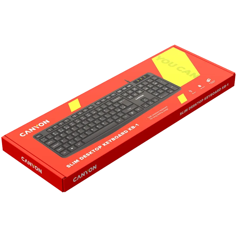Canyon Keyboard KB-1 EN Wired - Black