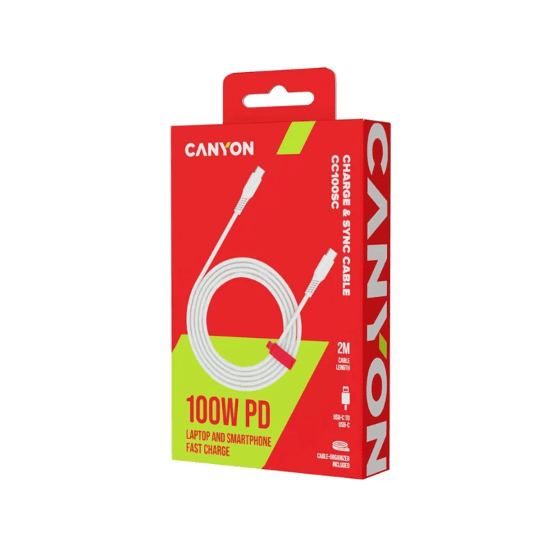Canyon Cable CC100SC Type-C to Type-C 100W 2m- White