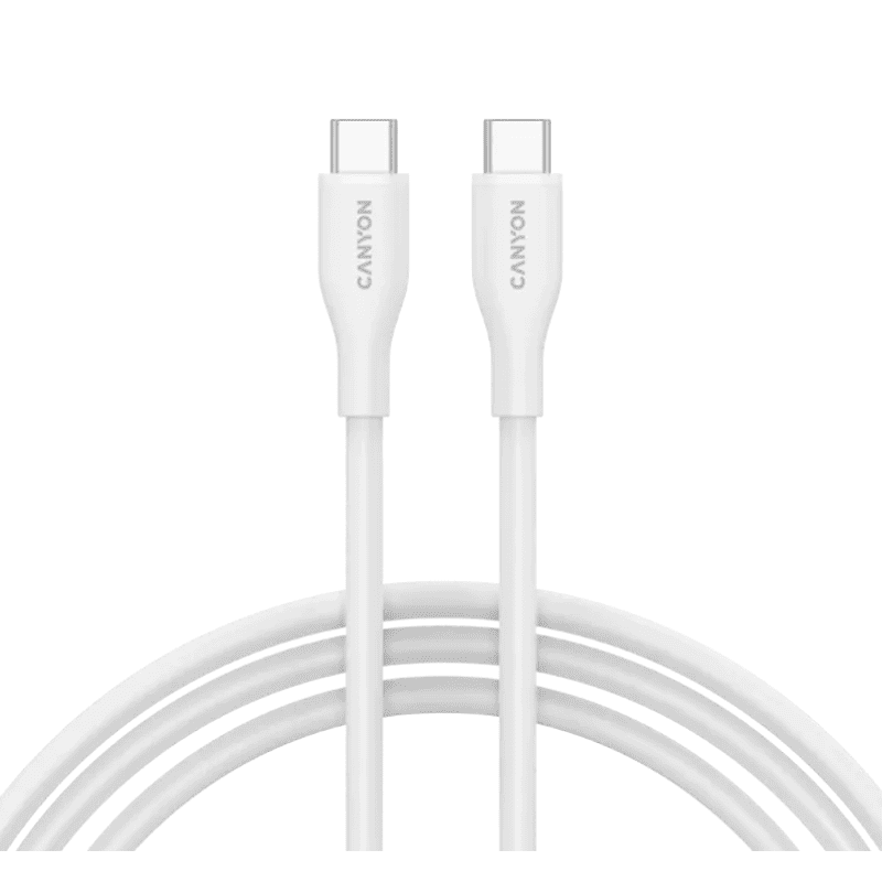 Canyon Cable CC60SC10 Type-C to Type-C 60W 1m Silicon - White