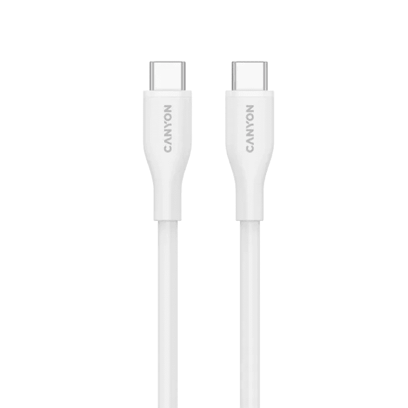 Canyon Cable CC60SC10 Type-C to Type-C 60W 1m Silicon - White