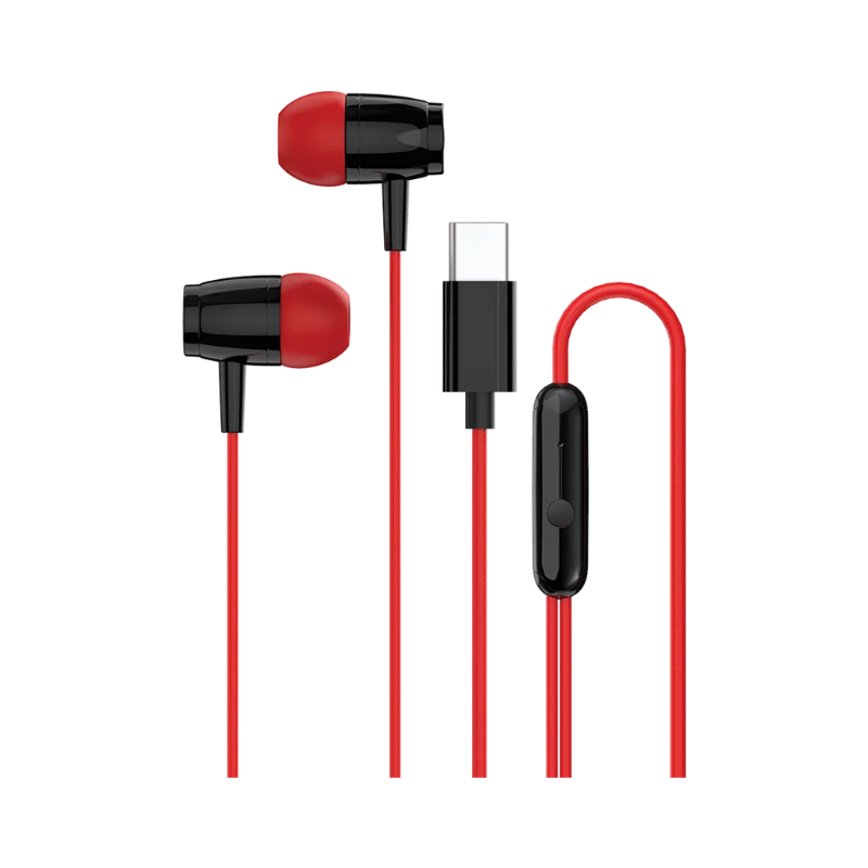 Canyon USB Type-C Wired Earphones SEP-5 With 1.2-m Cable - Red