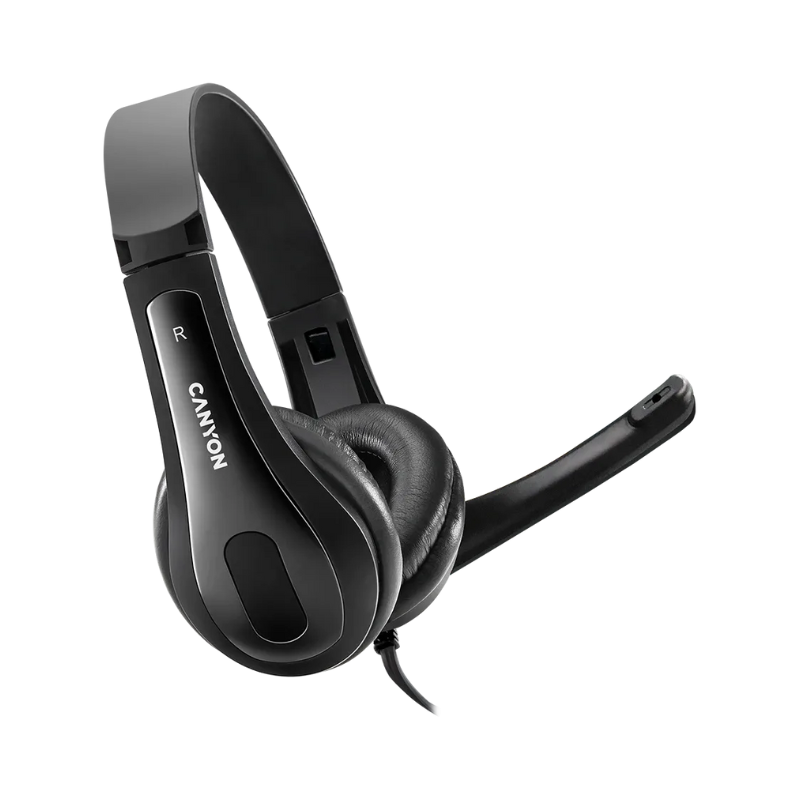 Canyon Lightweight PC Headset With Microphone And USB Connection OnTalk 1 - Black