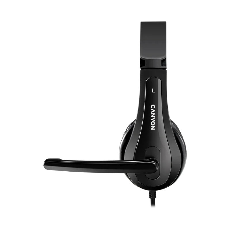Canyon Lightweight PC Headset With Microphone And USB Connection OnTalk 1 - Black