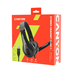 Canyon Lightweight PC Headset With Microphone And USB Connection OnTalk 1 - Black