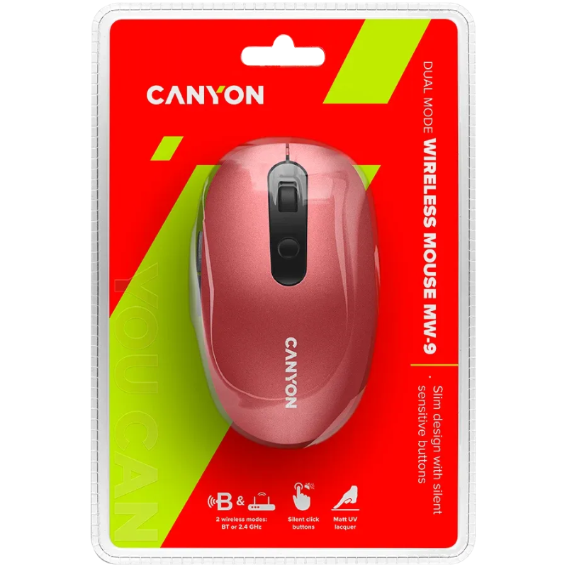 Canyon Mouse MW-9 Dual-mode Wireless - Red