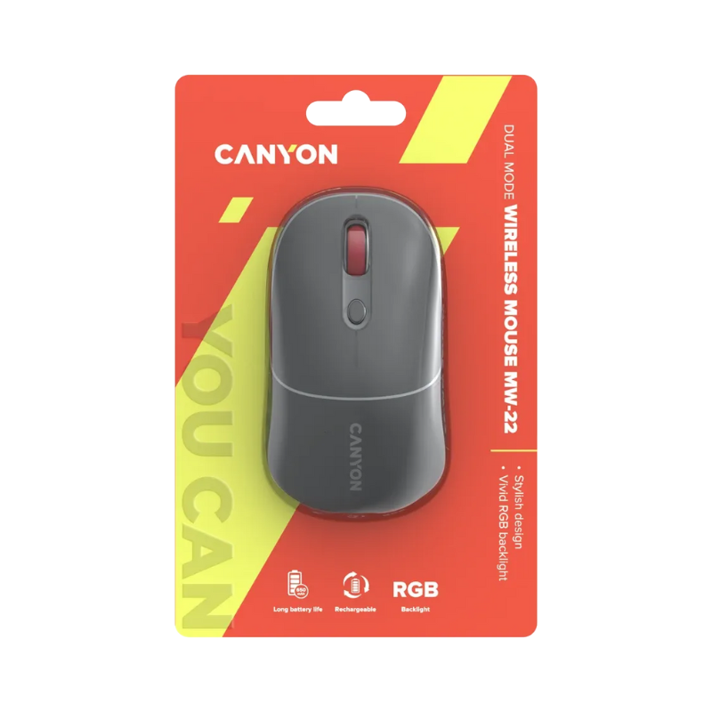 Canyon Mouse MW-22 2in1 Bluetooth Wireless - Dark Grey