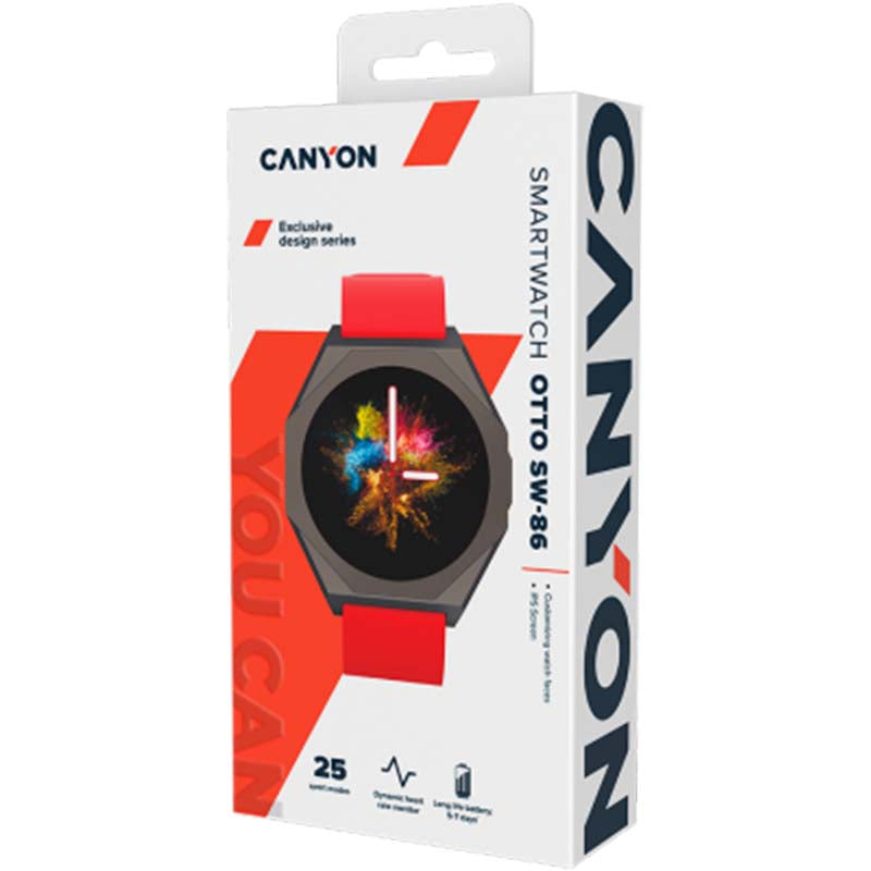 Canyon Otto SW-86 Smartwatch - Red