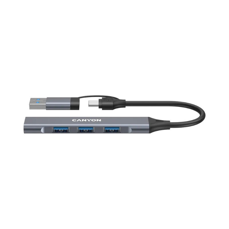 Canyon Hub DS-02 4in1 USB-A/C - Grey