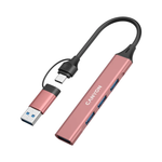 Canyon Hub DS-02 4in1 USB-A/C - Pink
