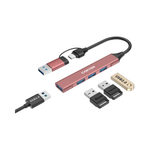 Canyon Hub DS-02 4in1 USB-A/C - Pink