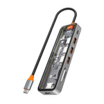 Canyon DS-13 Hub 7-in-1 4k USB C  - Transparent / Space Grey