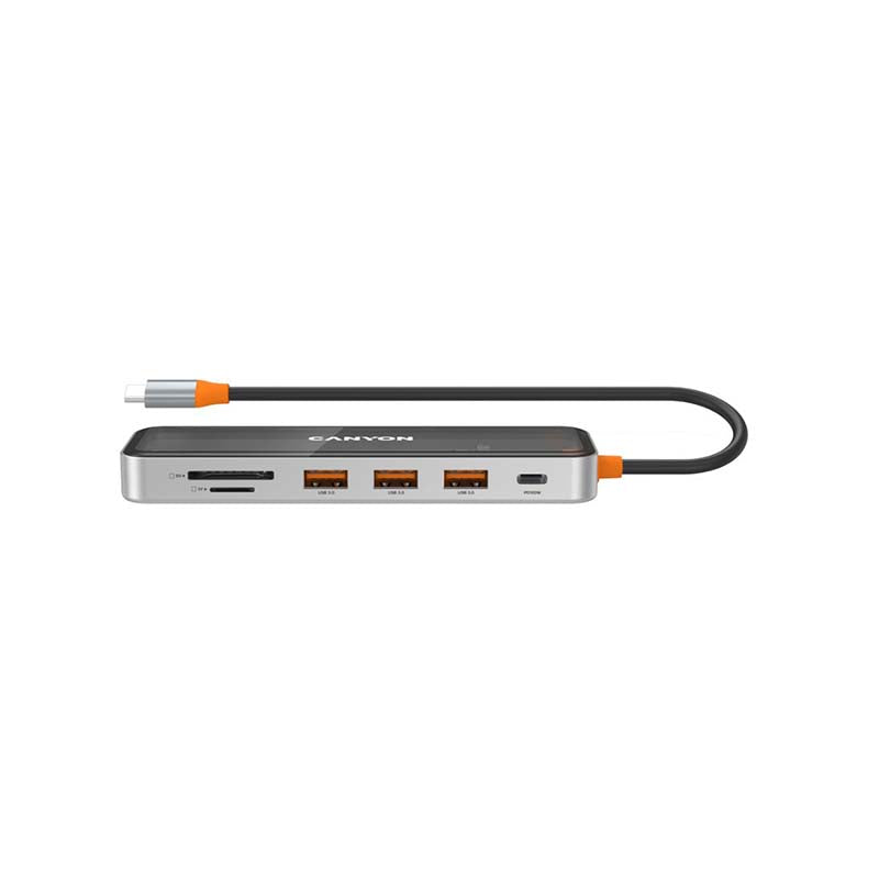 Canyon DS-13 Hub 7-in-1 4k USB C  - Transparent / Space Grey