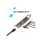 Canyon DS-13 Hub 7-in-1 4k USB C  - Transparent / Space Grey
