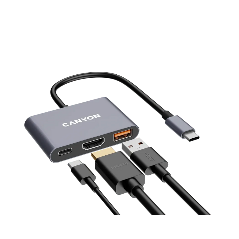 Canyon Hub DS-4 3in1 USB-C - Grey