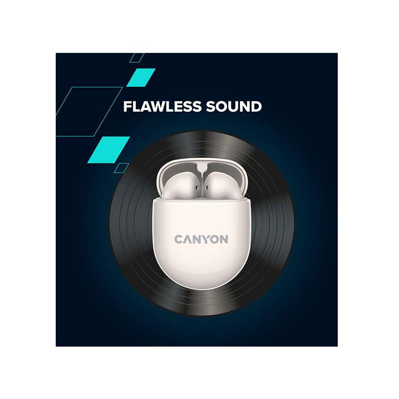 Canyon TWS-6 True Wireless Stereo Earbuds - Beige