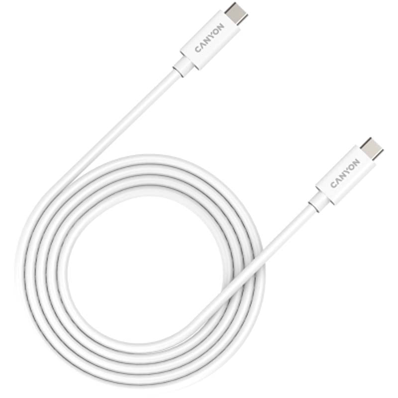 Canyon UC-42 USB-C to USB-C Cable 240W 20Gbps 4k 2M - White