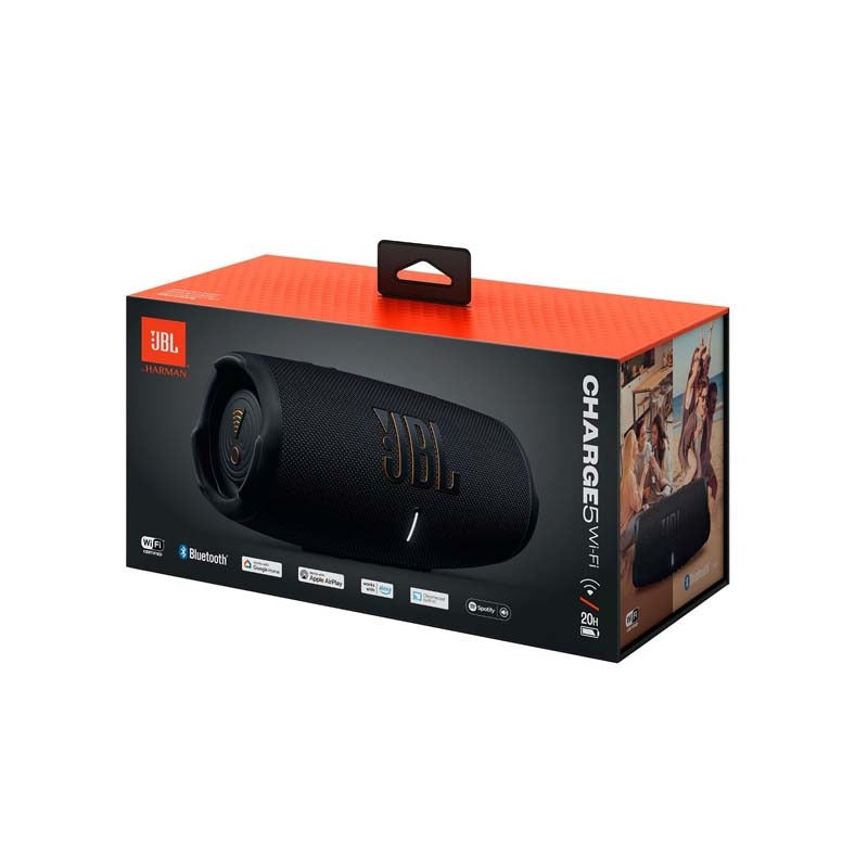 JBL Charge 5 WiFi Portable Waterproof Bluetooth Speaker - Black