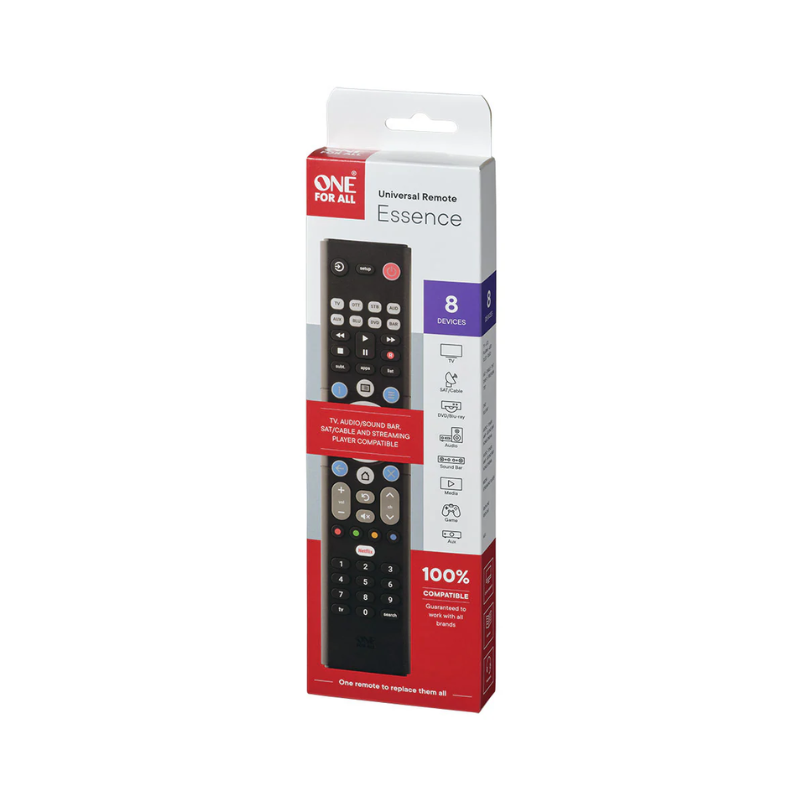 One For All URC1281 Essence 8 TV Remote