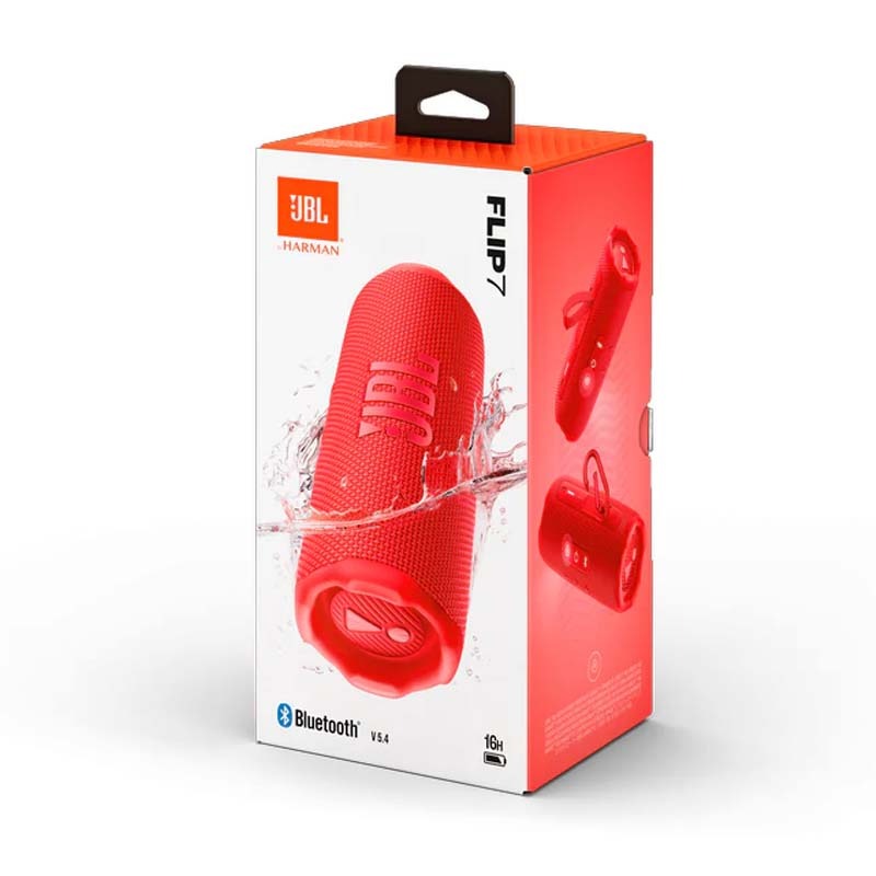 JBL Flip 7 Portable Bluetooth Speaker - Red