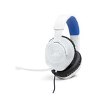 JBL Quantum 100P Console Wired Over Ear Gaming Headphones - White / Blue