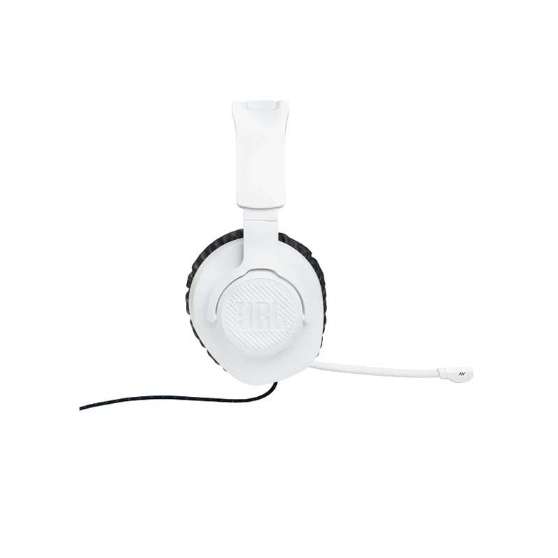 JBL Quantum 100P Console Wired Over Ear Gaming Headphones - White / Blue