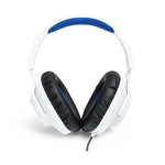 JBL Quantum 100P Console Wired Over Ear Gaming Headphones - White / Blue