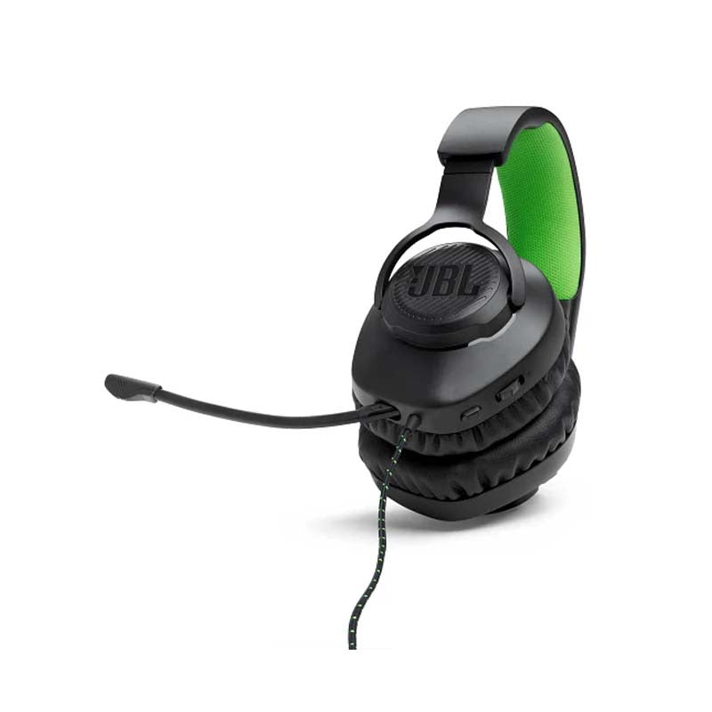 JBL Quantum 100X Console Wired Over Ear Gaming Headphones - Black / Green