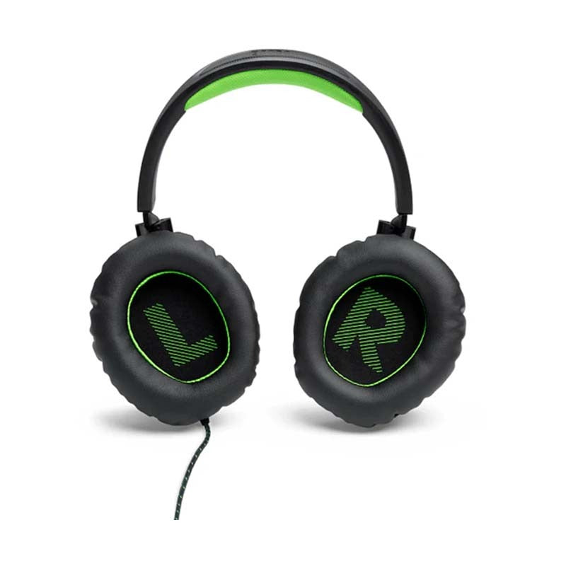 JBL Quantum 100X Console Wired Over Ear Gaming Headphones - Black / Green
