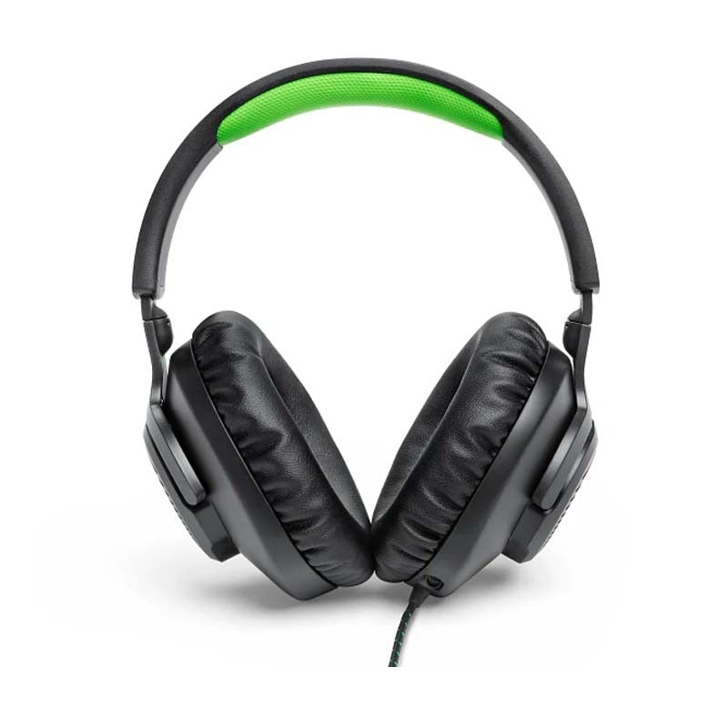 JBL Quantum 100X Console Wired Over Ear Gaming Headphones - Black / Green