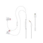 JBL Quantum 50C Wired In-Ear Gaming Earbuds With USB-C Adapter - White