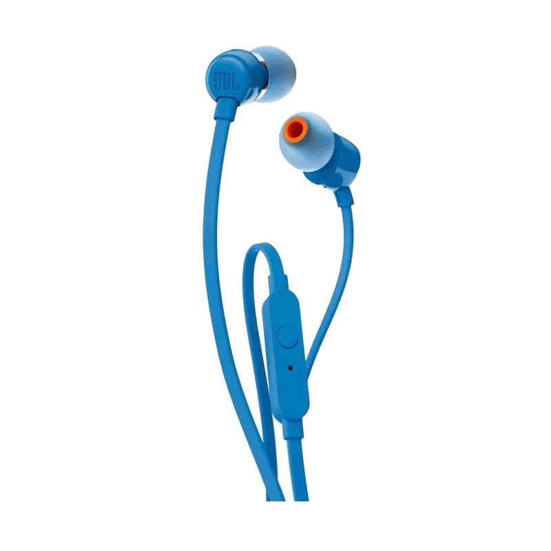 JBL Tune 110 In-Ear Earbuds + Mic - Blue