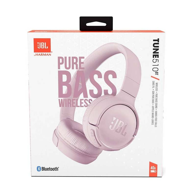 JBL T510BT On-Ear Wireless Bluetooth Headphones - Rose