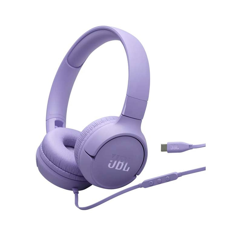 JBL Tune 520C Hi-Res Wired On Ear Headphones - Purple