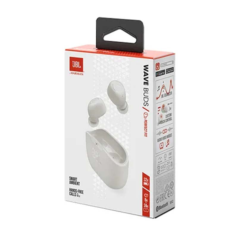 JBL Wave Buds 2 True Wireless Noise Cancelling Earbuds - White