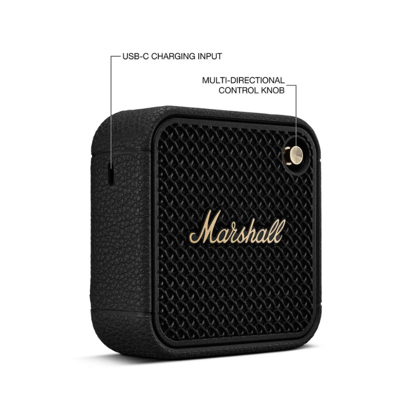 Marshall Willen II Portable Bluetooth Speaker - Black/Brass