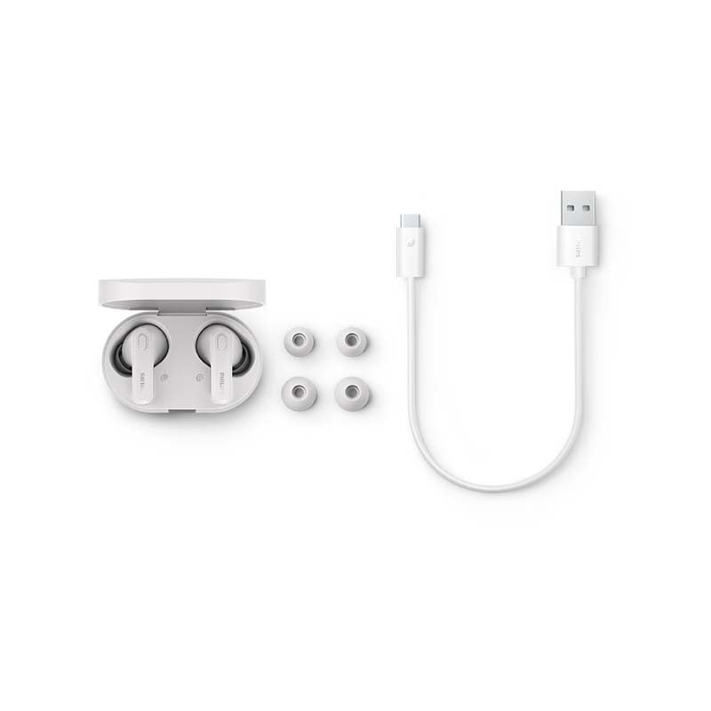 Philips TAT1108 True Wireless In Ear Earbuds - White
