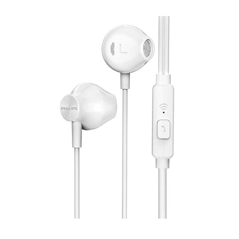 Philips TAUE101 Wired In Ear Headphones with Mic - White