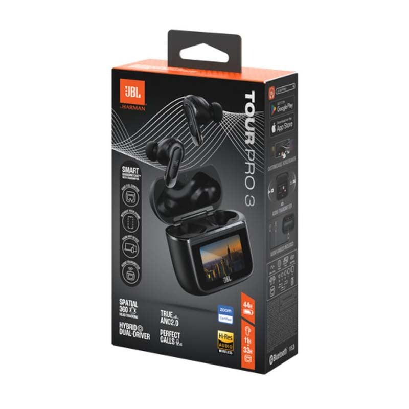 JBL Tour Pro 3 Adaptive Noise Cancelling True Wireless In-Ear Earbuds - Black