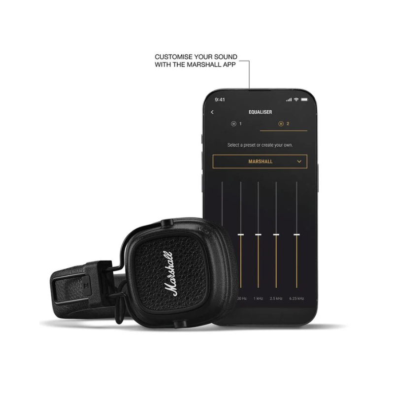 Marshall Major V Bluetooth On Ear Headphone - Black