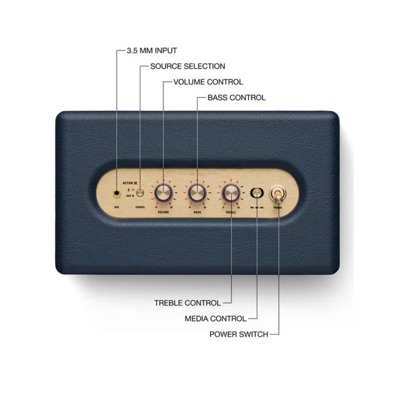 Marshall Acton III Bluetooth Speaker - Midnight Blue