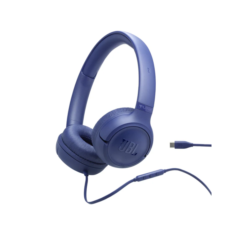 JBL Tune 530C Hi - Res Wired On Ear Headphone - Blue