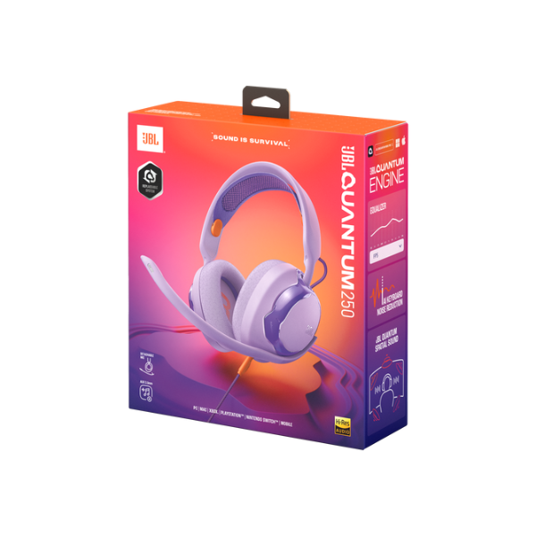 JBL Quantum 250 Wired Gaming Over Ear Headphone - Purple